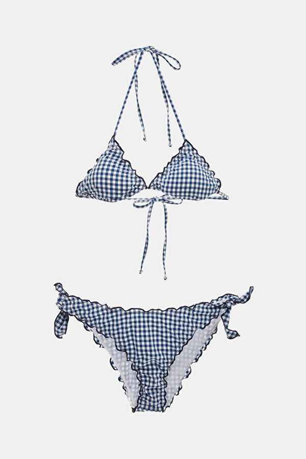 Navy Blue Patterned Bikini