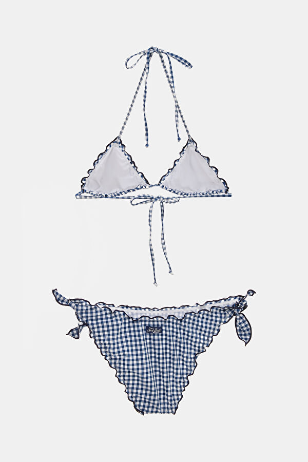 Navy Blue Patterned Bikini 2