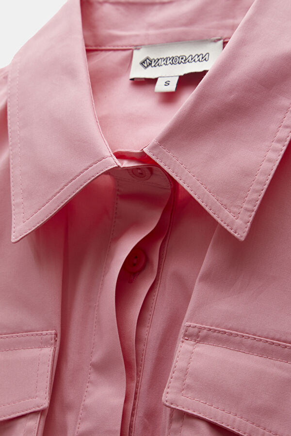 Pink Shirt Women's Dress 3