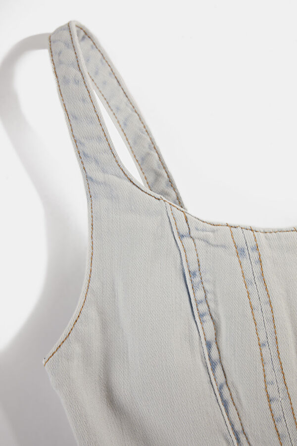 Ice Blue Strappy Women's Blouse 3