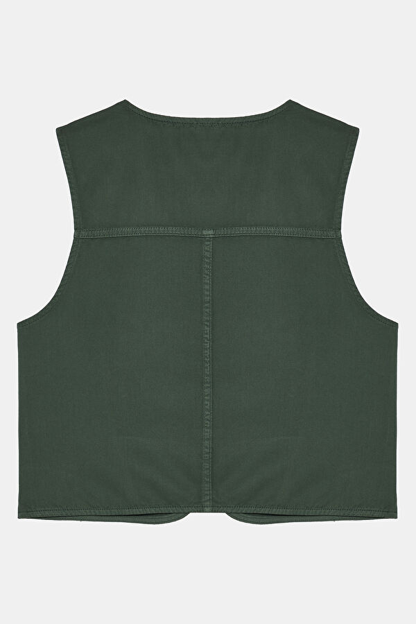 Dark Green Women's Vest 2