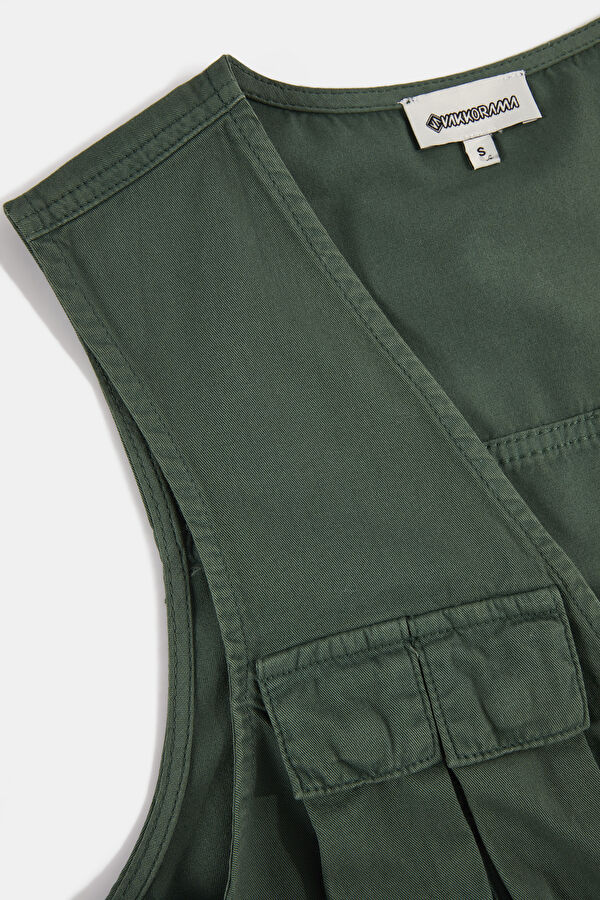 Dark Green Women's Vest 3