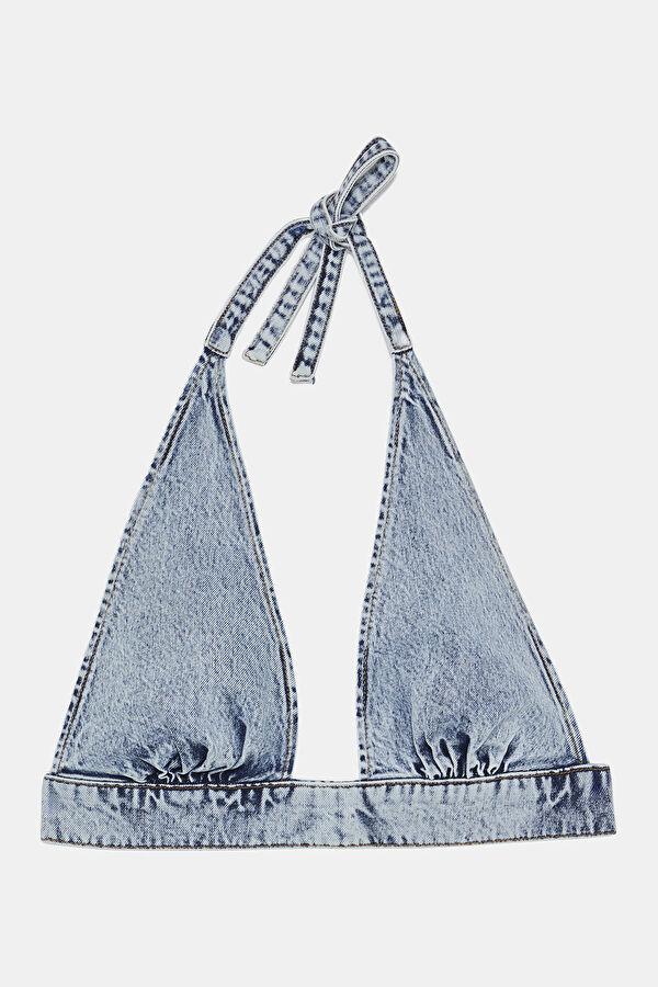 Blue Sleeveless Women's Bustier 3