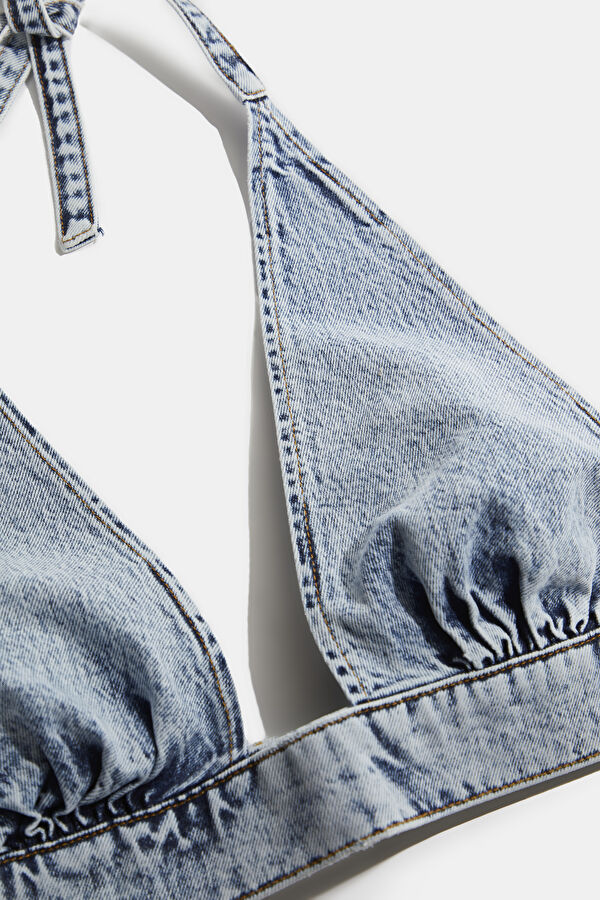 Blue Sleeveless Women's Bustier 5
