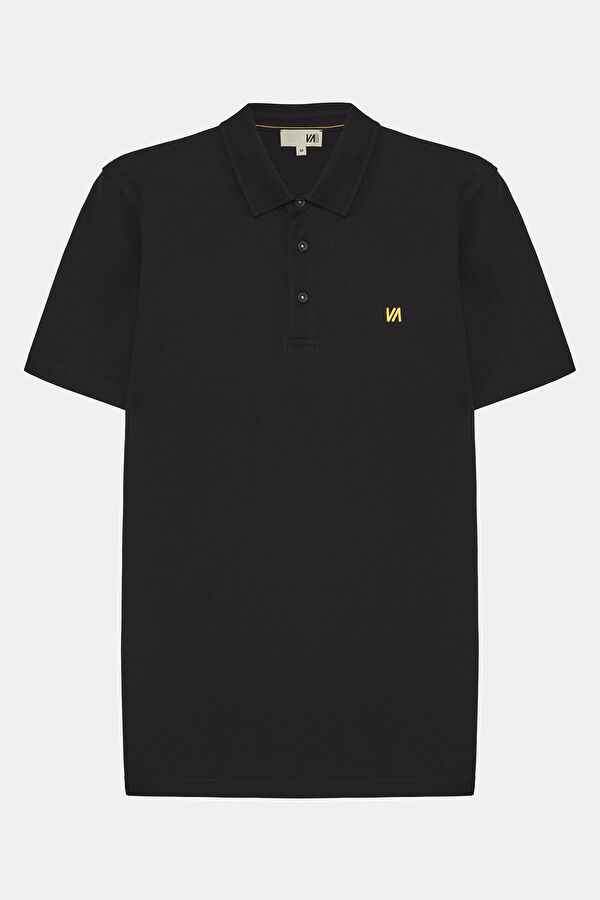 Black Polo Collar Men's T-Shirt