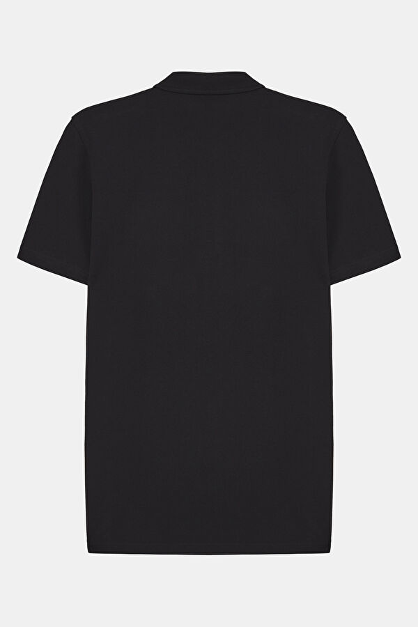 Black Polo Collar Men's T-Shirt 2