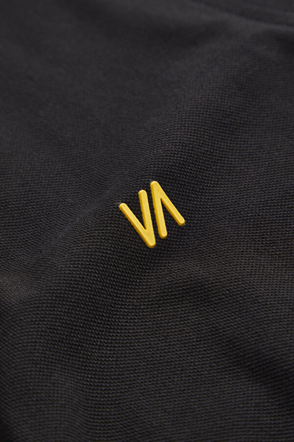 Black Polo Collar Men's T-Shirt 5