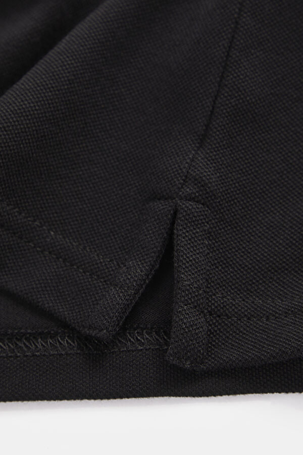 Black Polo Collar Men's T-Shirt 6