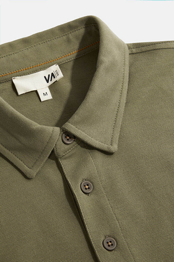 Polo Yaka Haki Erkek T-Shirt 3