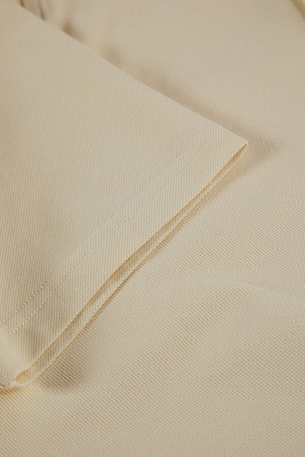 Ecru Polo Collar Men's T-Shirt 6