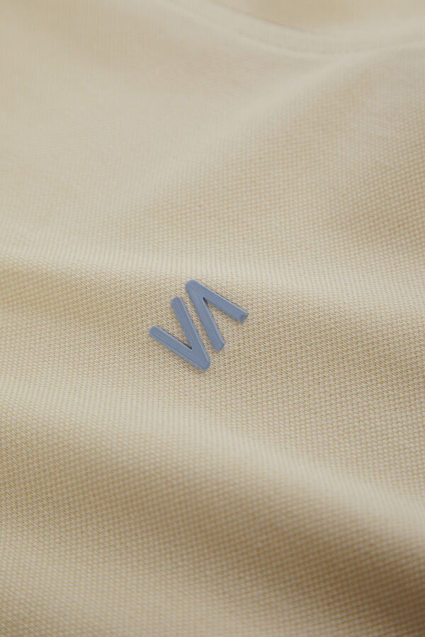 Ecru Polo Collar Men's T-Shirt 7
