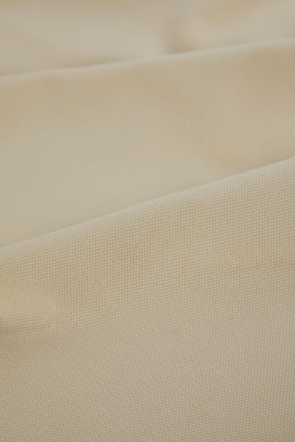 Ecru Polo Collar Men's T-Shirt 9