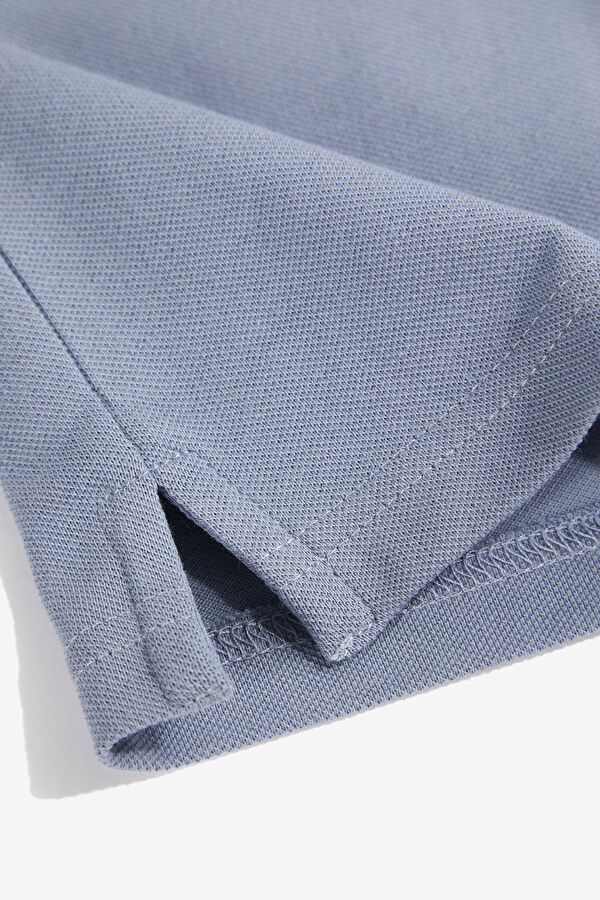 Blue Polo Collar Men's T-Shirt 4