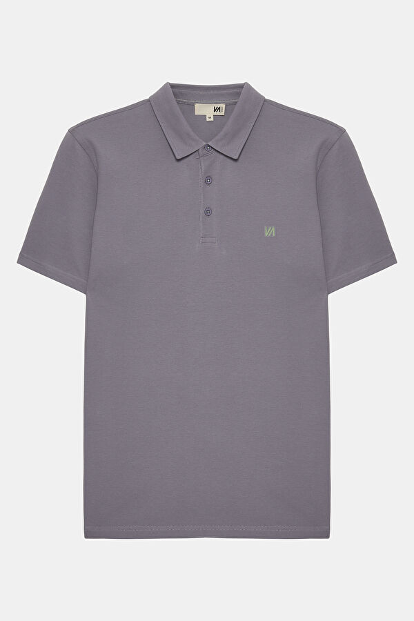 Grey Polo Collar Men's T-Shirt