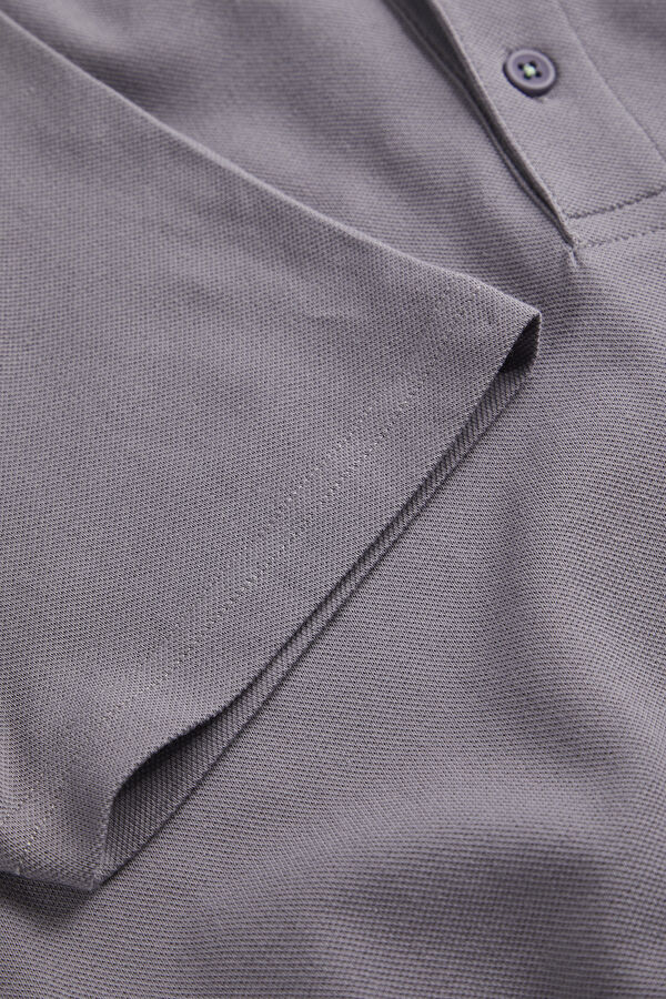 Grey Polo Collar Men's T-Shirt 4
