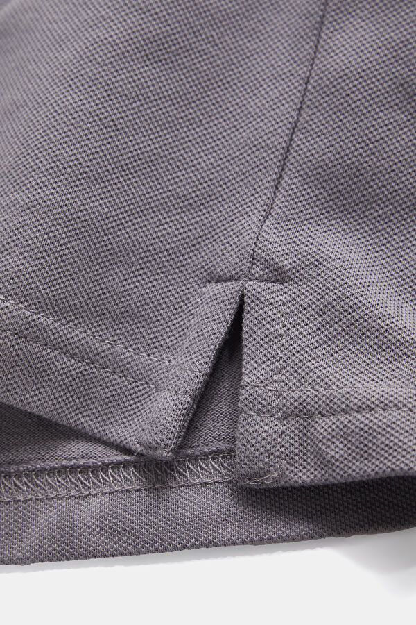 Grey Polo Collar Men's T-Shirt 6
