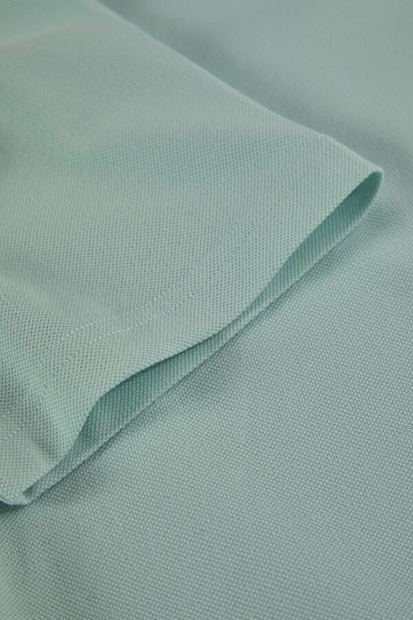 Light Blue Polo Collar Men's T-Shirt 4