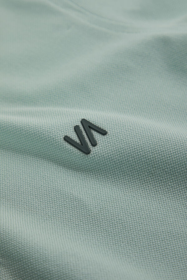 Light Blue Polo Collar Men's T-Shirt 5