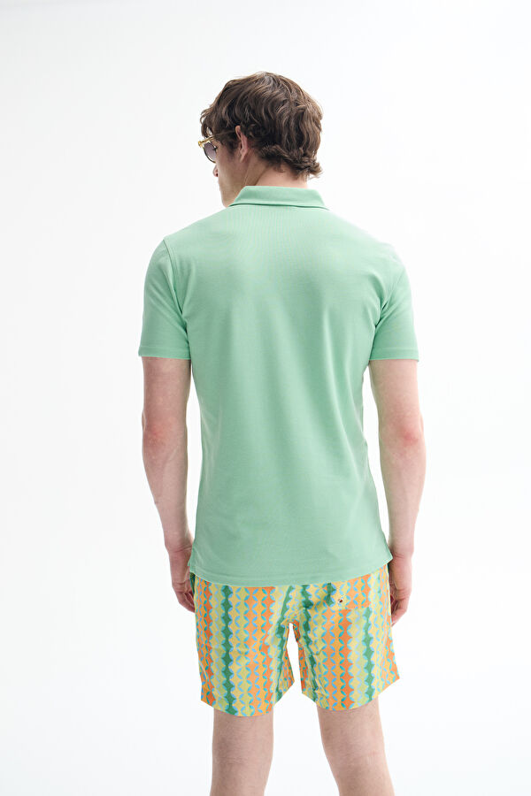 Light Green Polo Neck T-Shirt 2