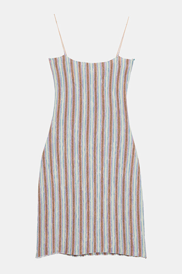 Multicolored Striped Patterned Mini Dress 2