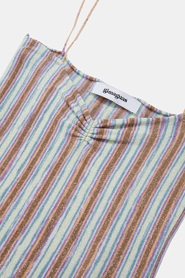 Multicolored Striped Patterned Mini Dress 3
