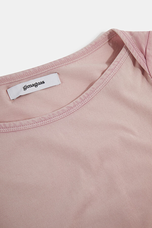 Açık Pembe O Yaka T-Shirt 3