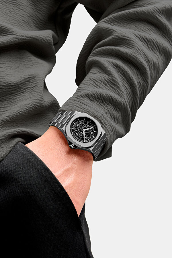 Gun Metal Kol Saati 10