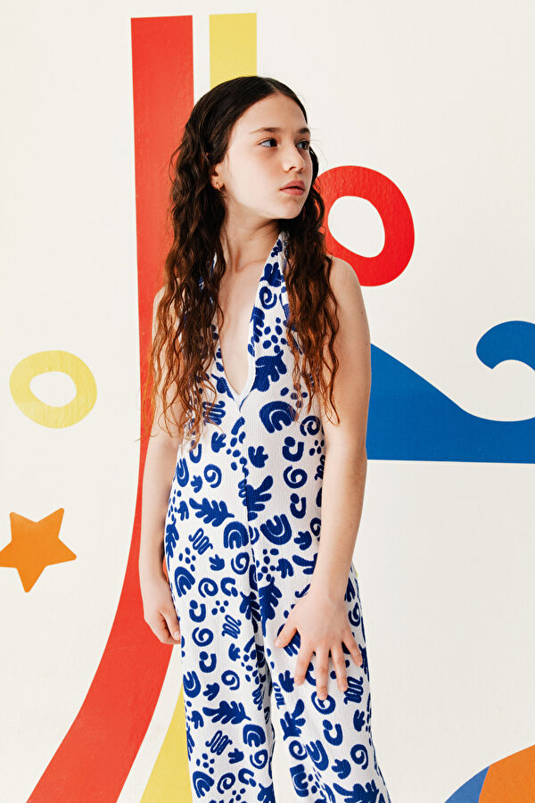 Multicolored Patterned Children's Jumpsuit 2