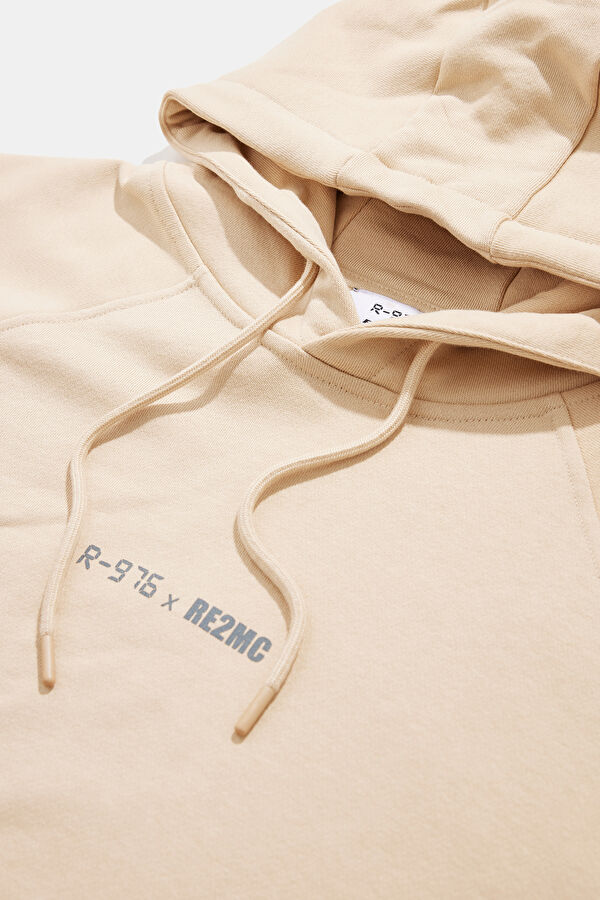 Bej Kapüşonlu Erkek Sweatshirt 3