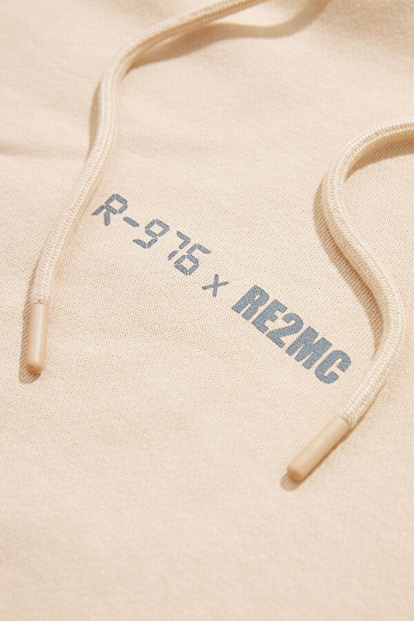 Bej Kapüşonlu Erkek Sweatshirt 4