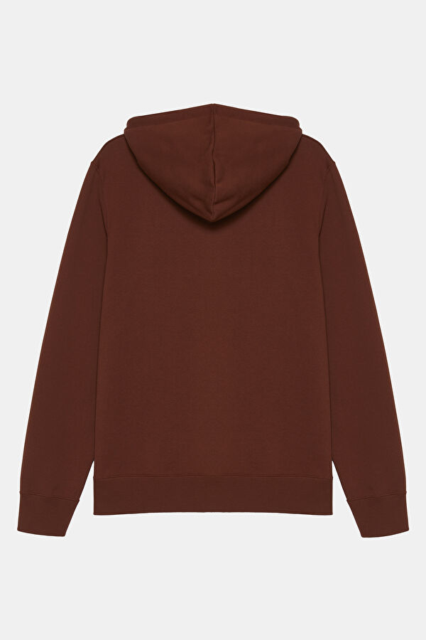 Coffee Relax Fit Hooded Men's Sweatshirt 5