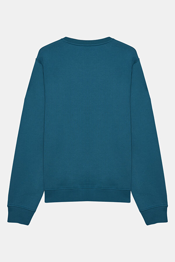Mavi Relax Kalıp Bisiklet Yaka Erkek Sweatshirt 2