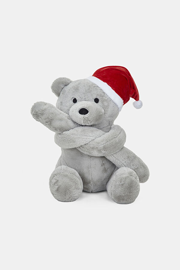 Large Yılbaşı Şapkalı Gri 70 cm
