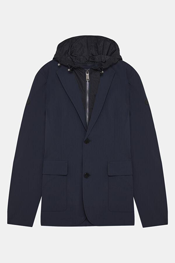 Navy Blue Hoodie Jacket