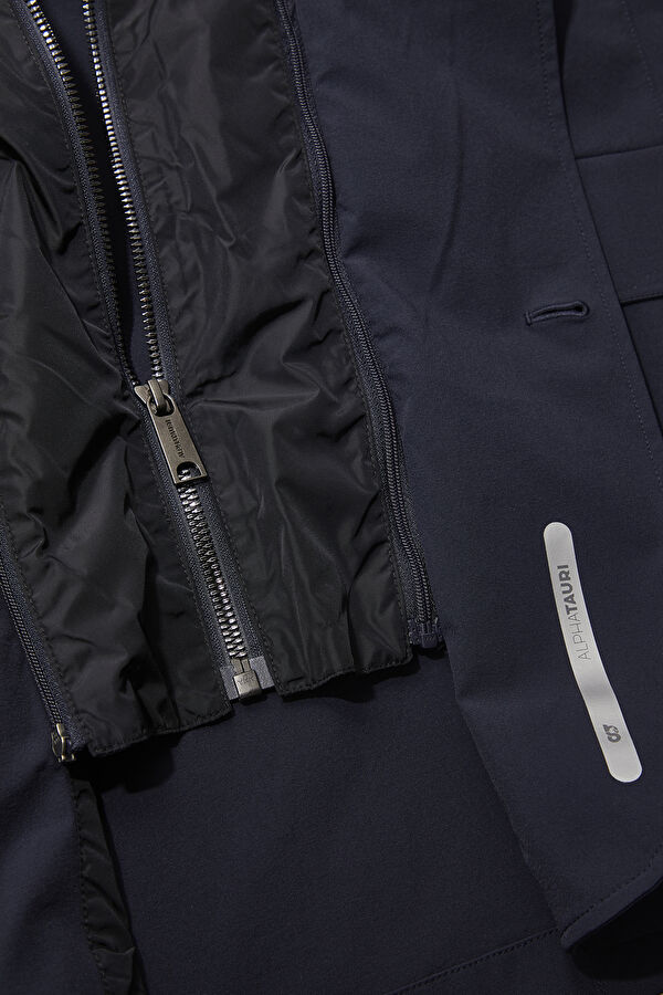 Navy Blue Hoodie Jacket 3