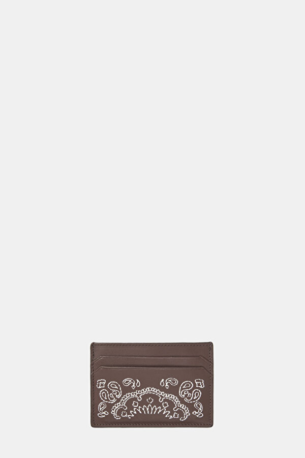 Brown Patterned Leather Wallet