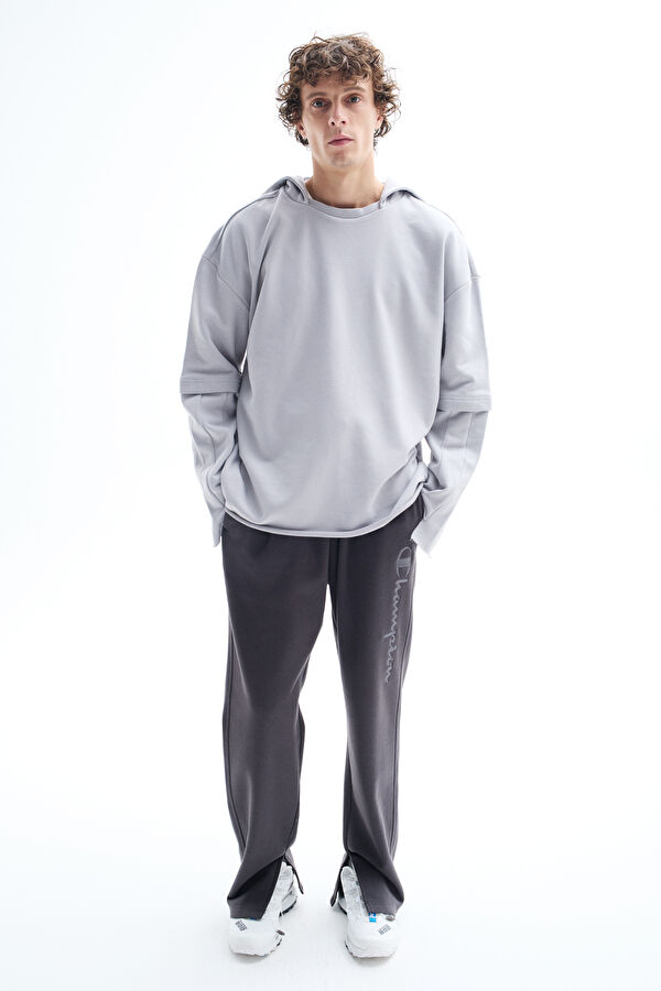 Gri Kapüşonlu Erkek Sweatshirt