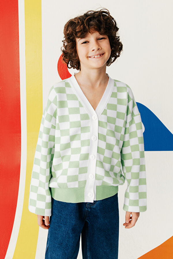 Multicolored Knit Children's Cardigan