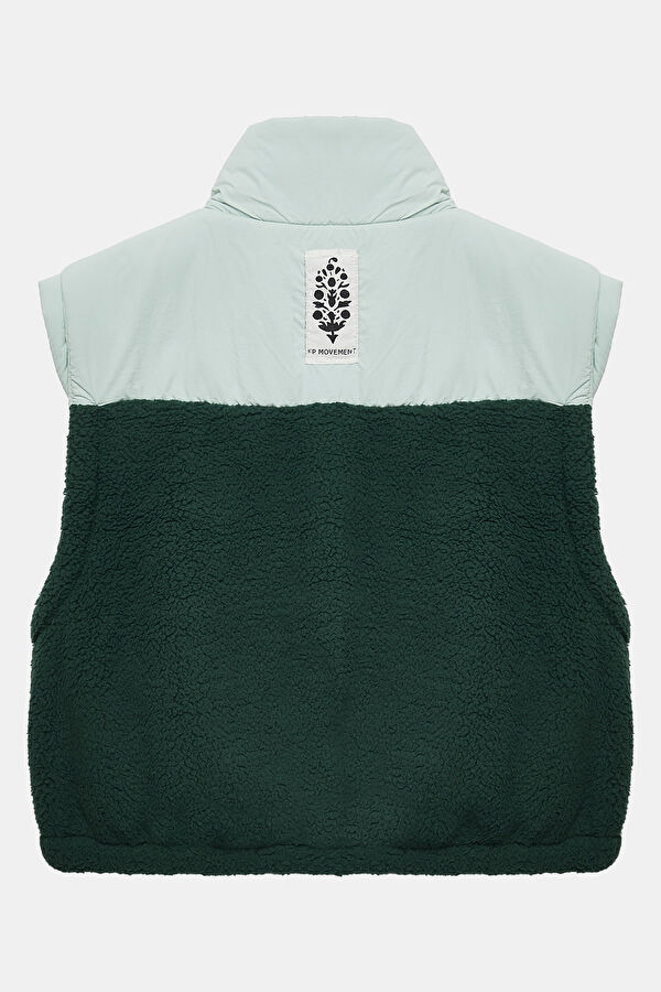 Relax Fit Green Upright Collar Vest 5