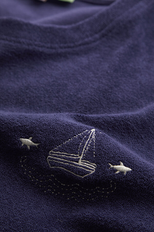 Lacivert Bisiklet Yaka Erkek Sweatshirt 3