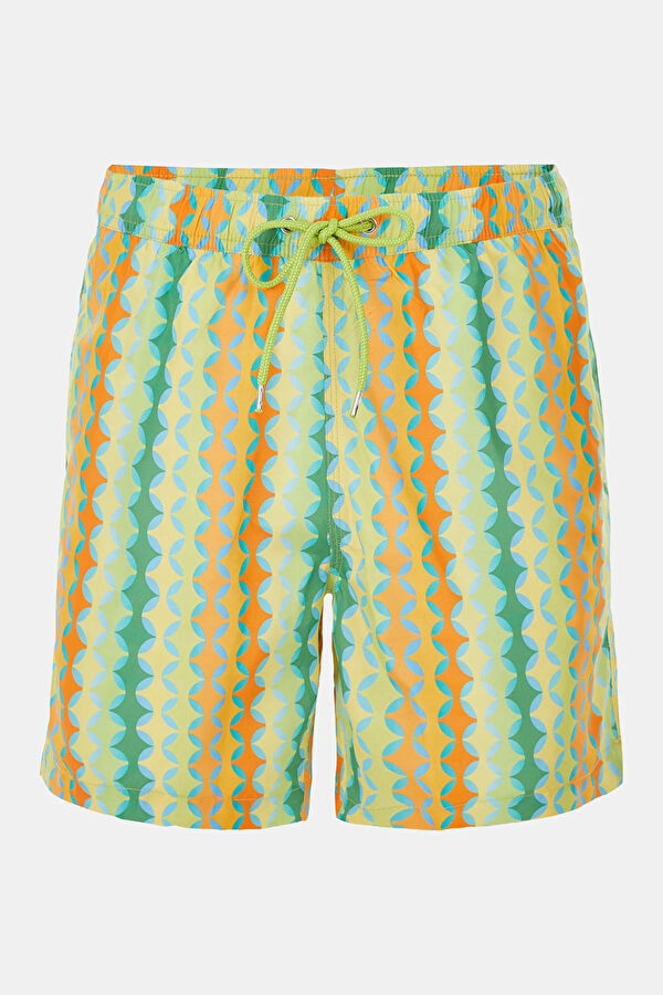 Colorful Patterned Lace-up Men's Swimsuit 4