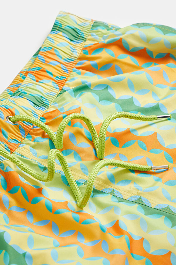Colorful Patterned Lace-up Men's Swimsuit 6