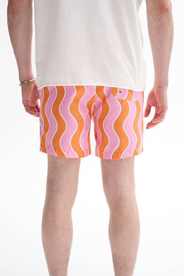 Colorful Patterned Lace-up Men's Swimsuit 3