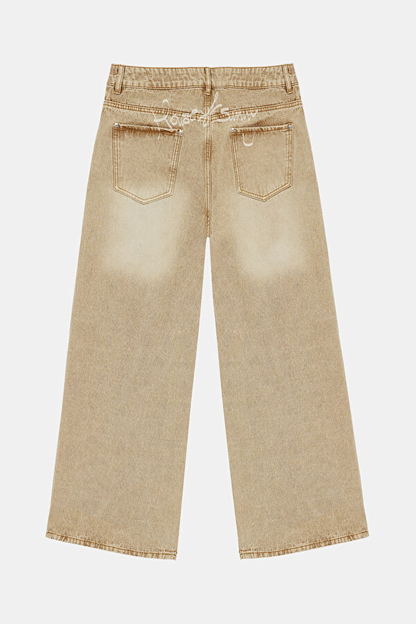 Wide Leg Bej Pantolon 2