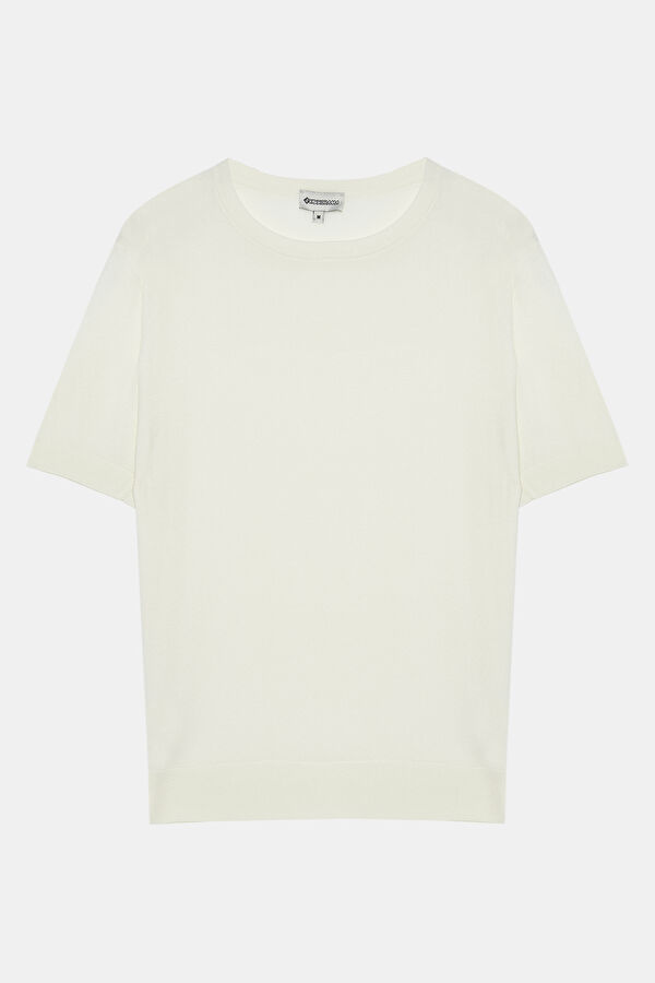 Off-white crew neck men's T-shirt