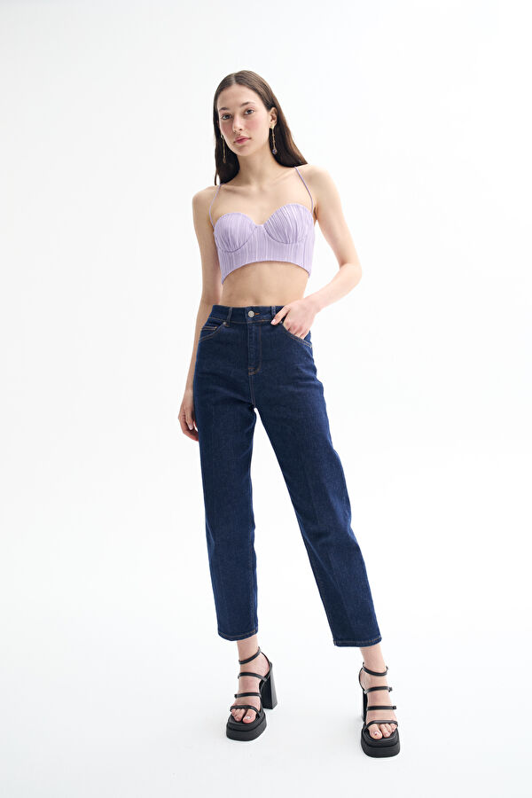 Lilac Strapless Zip-Up Women's Bustier 3