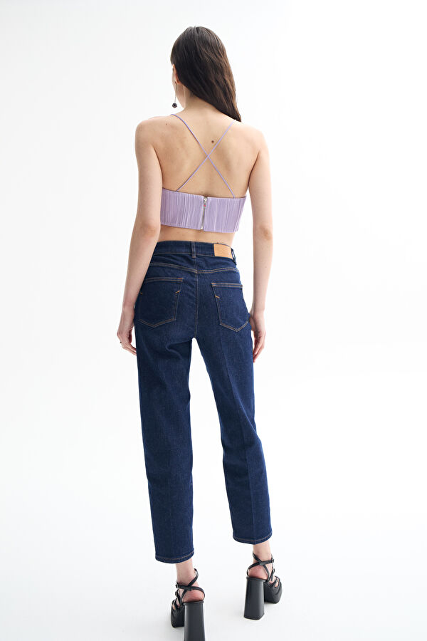 Lilac Strapless Zip-Up Women's Bustier 4