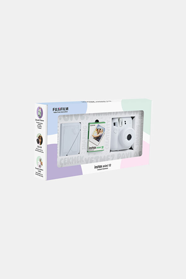 Instax Mini 12 Clay Whıte Mini Bundle Fotoğraf Makinesi 2
