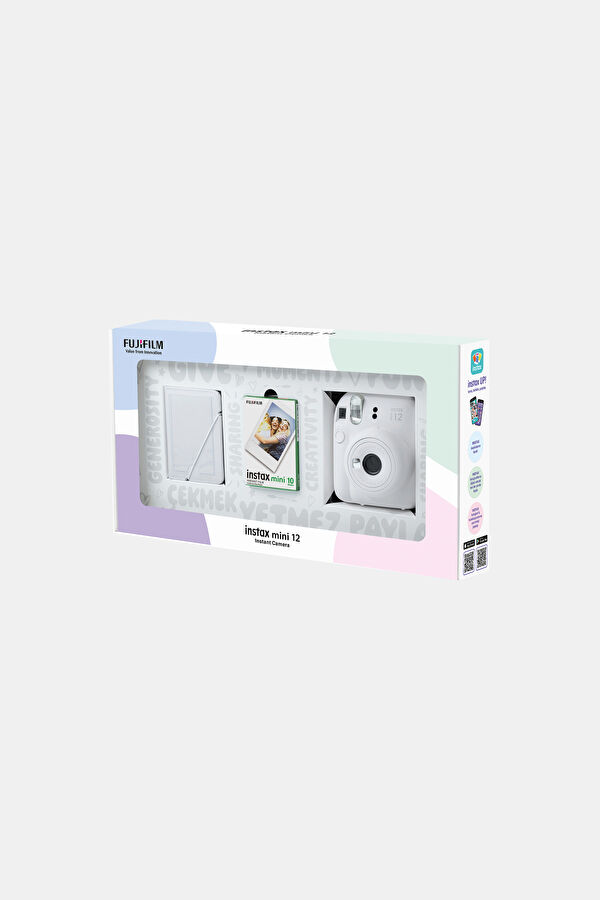 Instax Mini 12 Clay Whıte Mini Bundle Fotoğraf Makinesi 3