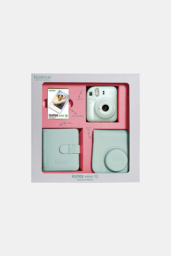 Instax Mini 12 Mint Green Mini Bundle Fotoğraf Makinesi